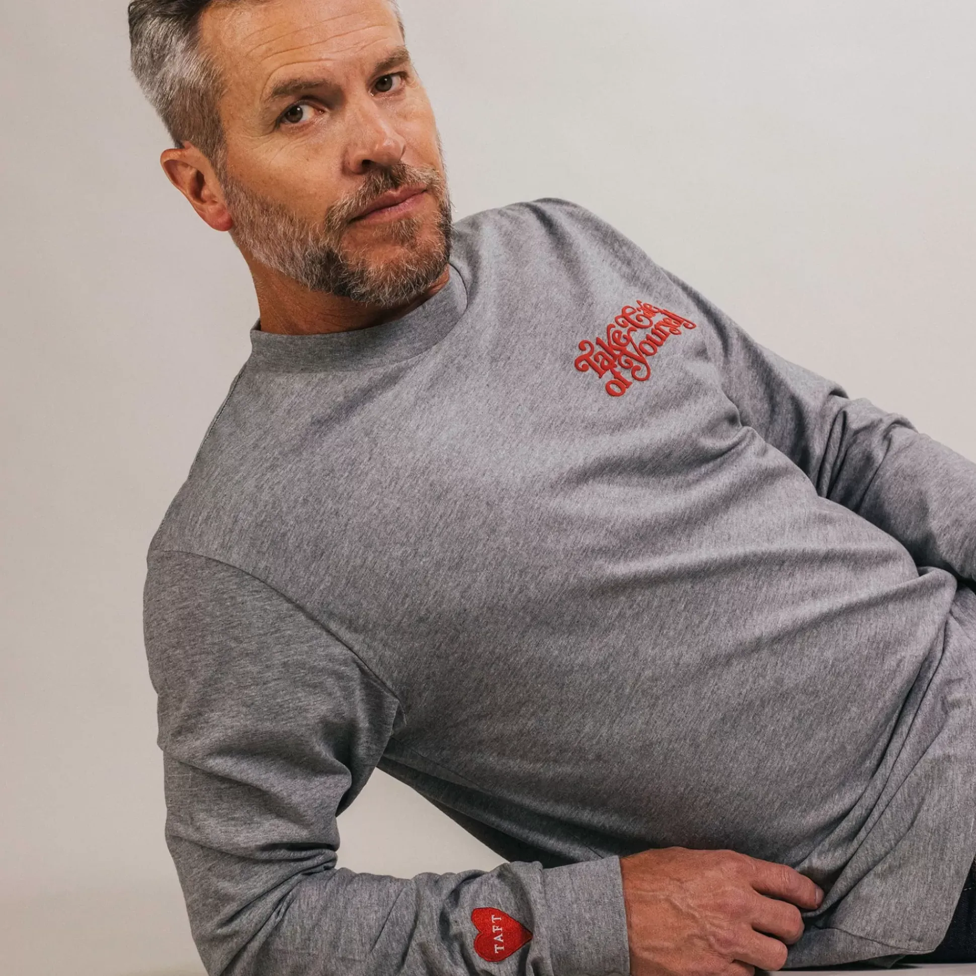 Take Care Long Sleeve Shirt In Grey