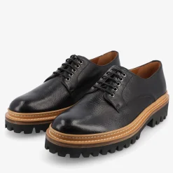 The Country Derby In Black - Deerskin Shoe | Taft