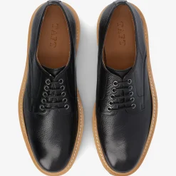 The Country Derby In Black - Deerskin Shoe | Taft