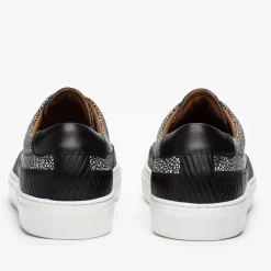 The Fifth Ave Sneaker In Stone Pebbled Leather | Taft