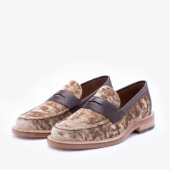 The Fitz Loafer In Champagne - Velvet Loafers | Taft