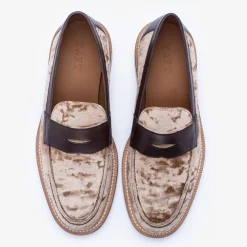 The Fitz Loafer In Champagne - Velvet Loafers | Taft