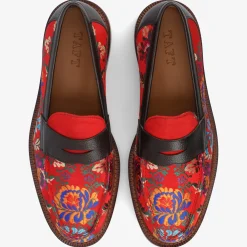 The Fitz Loafer In Fiore - Red Men'S Loafers | Taft