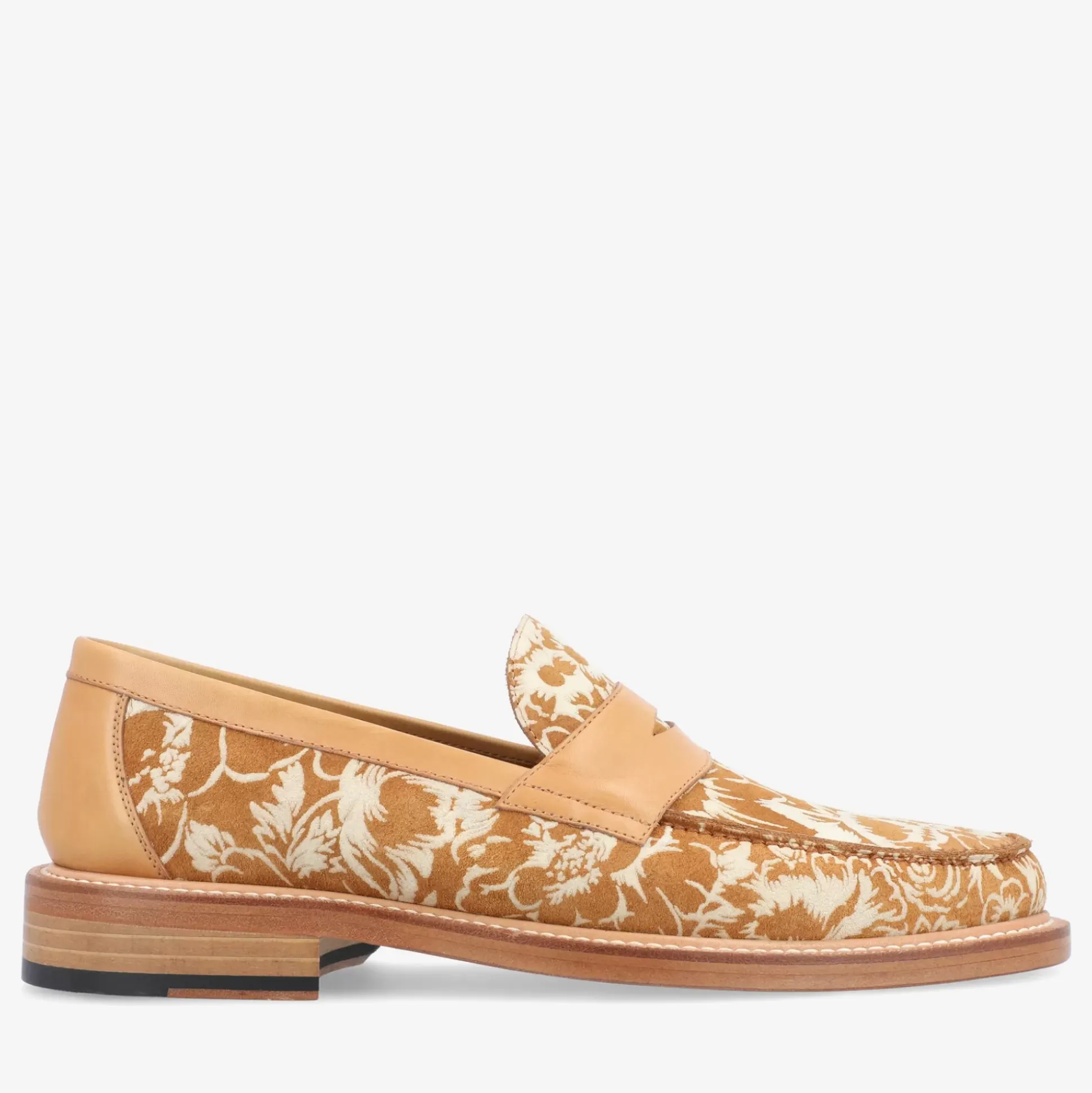 The Fitz Loafer In Gold Floral | Taft