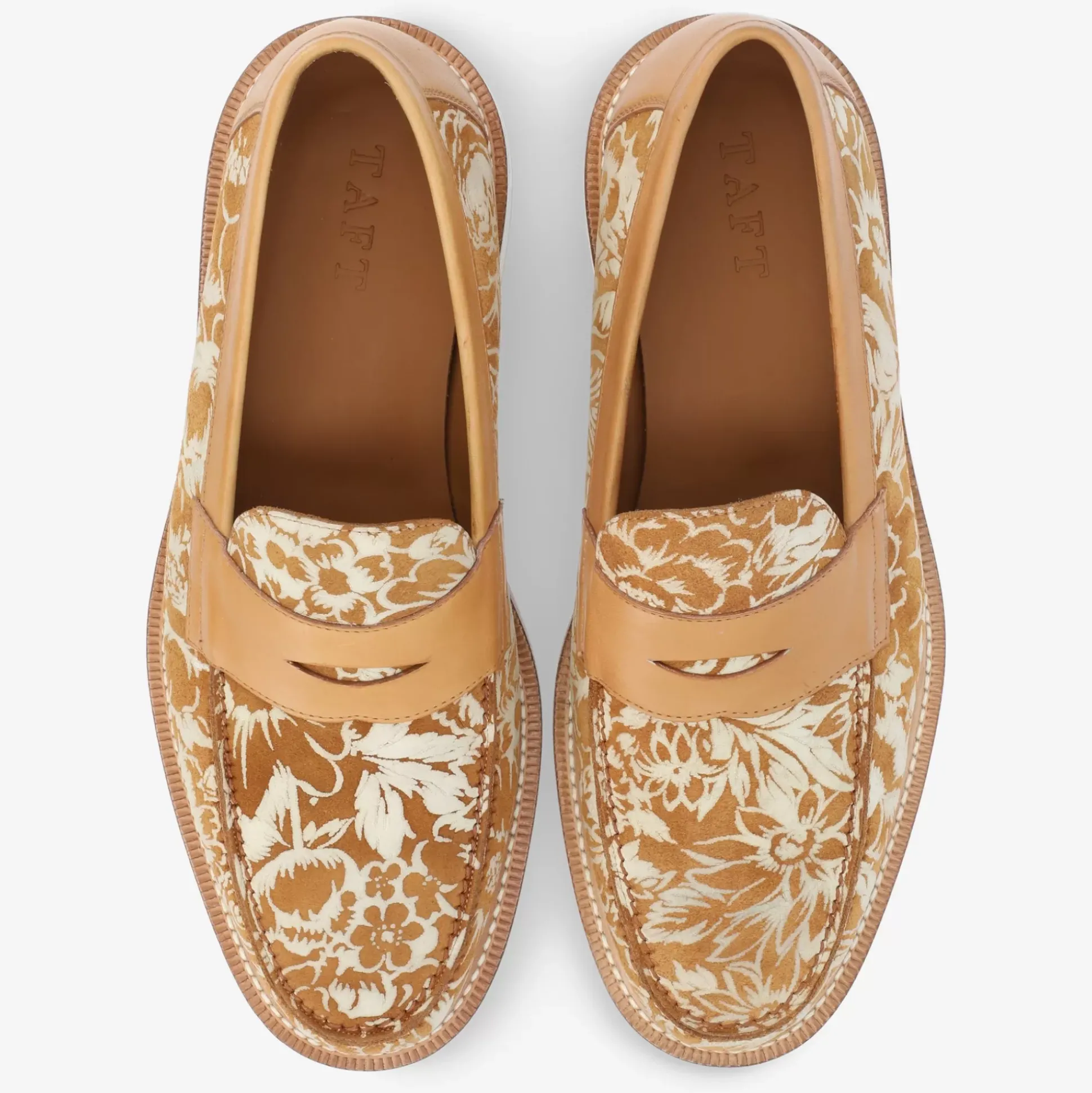 The Fitz Loafer In Gold Floral | Taft