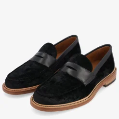 The Fitz Loafer In Midnight - Black Velvet Loafers | Taft