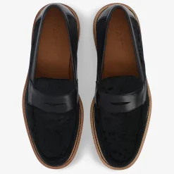 The Fitz Loafer In Midnight - Black Velvet Loafers | Taft