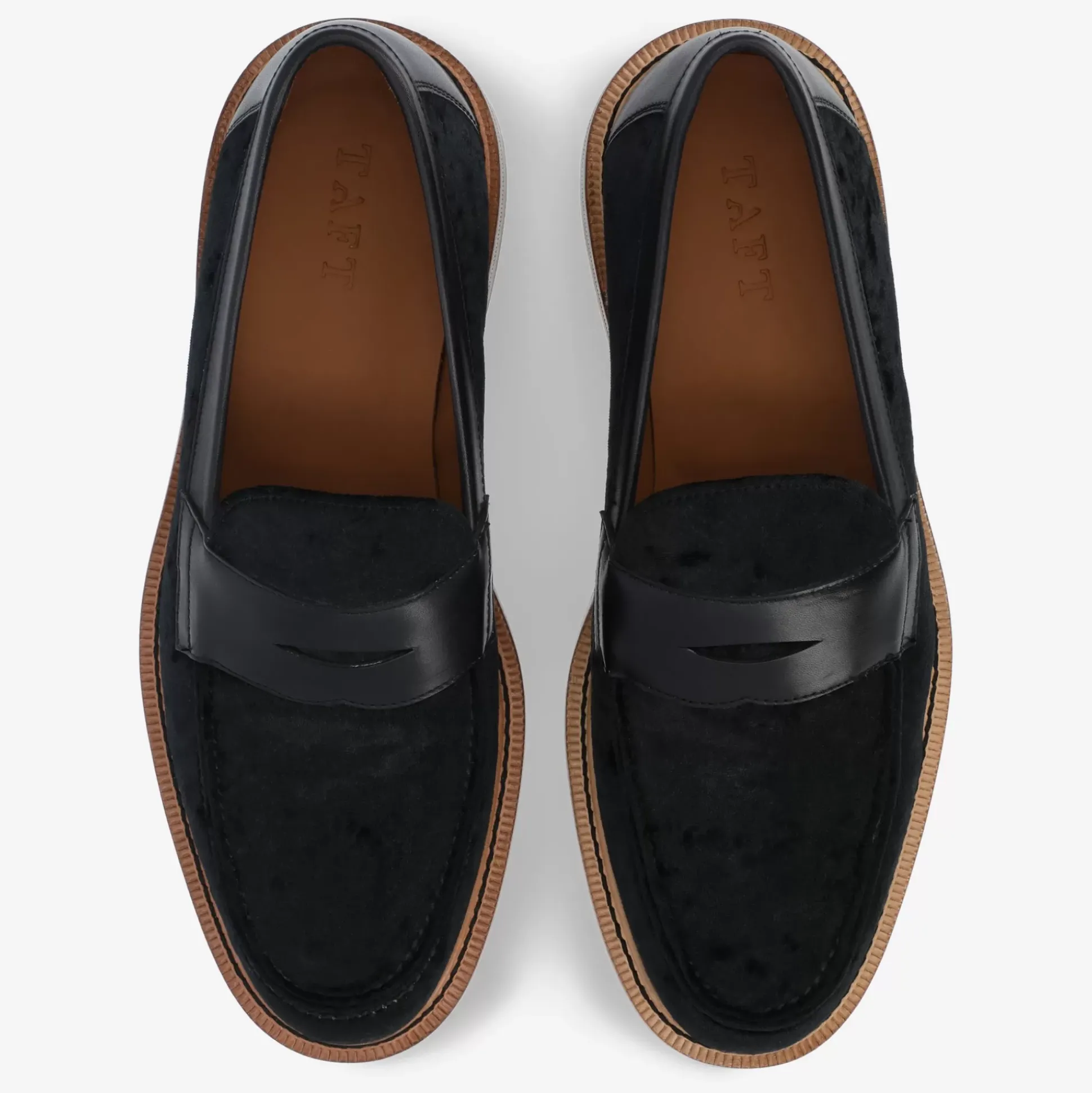 The Fitz Loafer In Midnight - Black Velvet Loafers | Taft