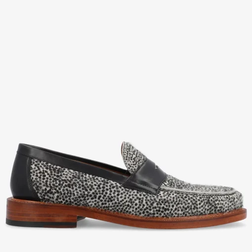 The Fitz Loafer In Rainclouds - Black And White Dot | Taft