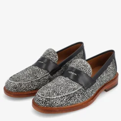 The Fitz Loafer In Rainclouds - Black And White Dot | Taft