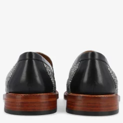 The Fitz Loafer In Rainclouds - Black And White Dot | Taft
