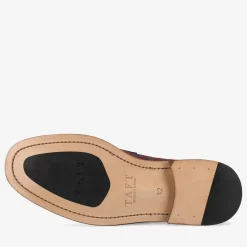 The Fitz Maroon Mens Loafers - Maroon Check | Taft