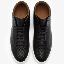 The Hightop Sneaker In Black Woven | Taft