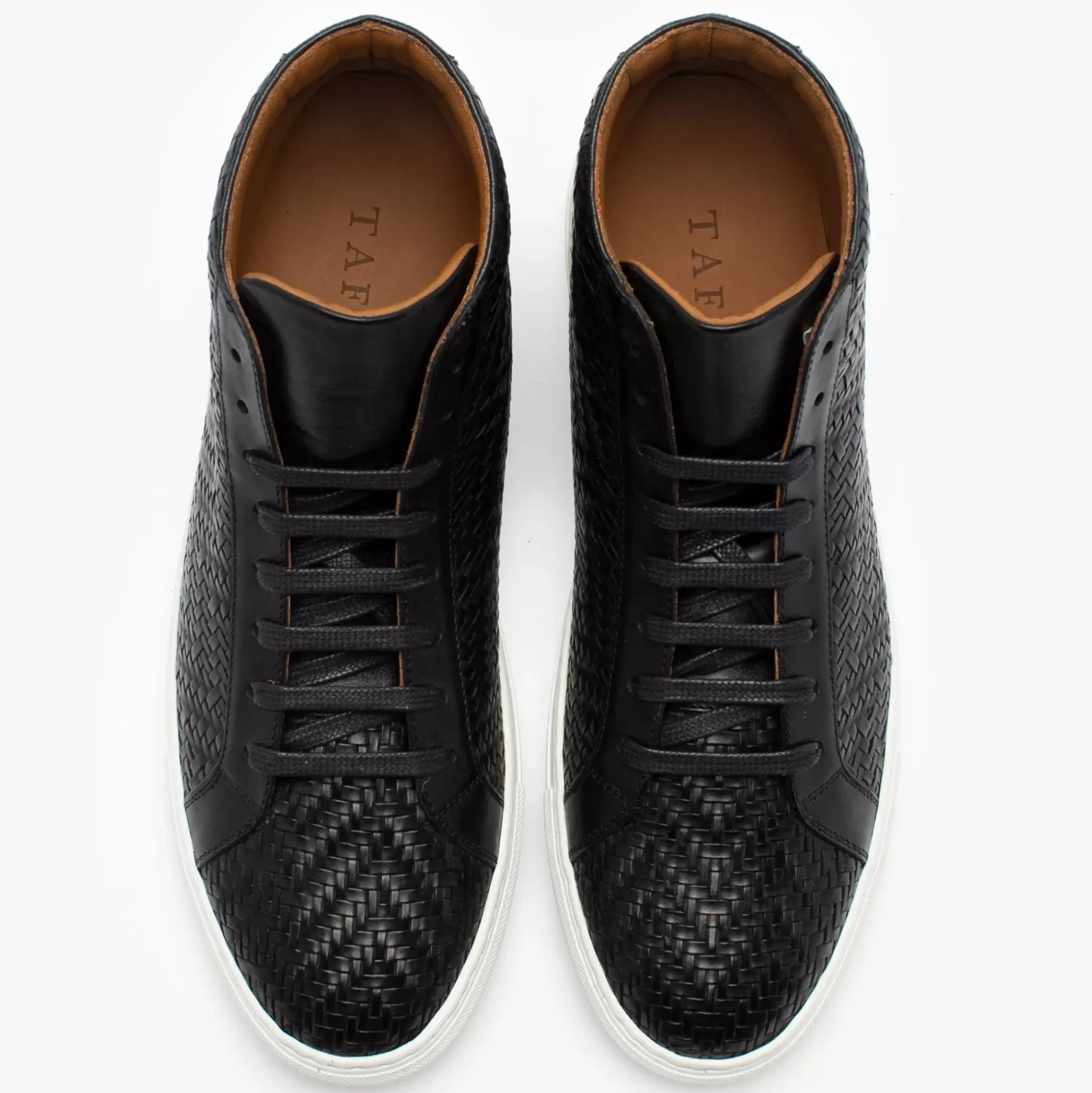 The Hightop Sneaker In Black Woven | Taft