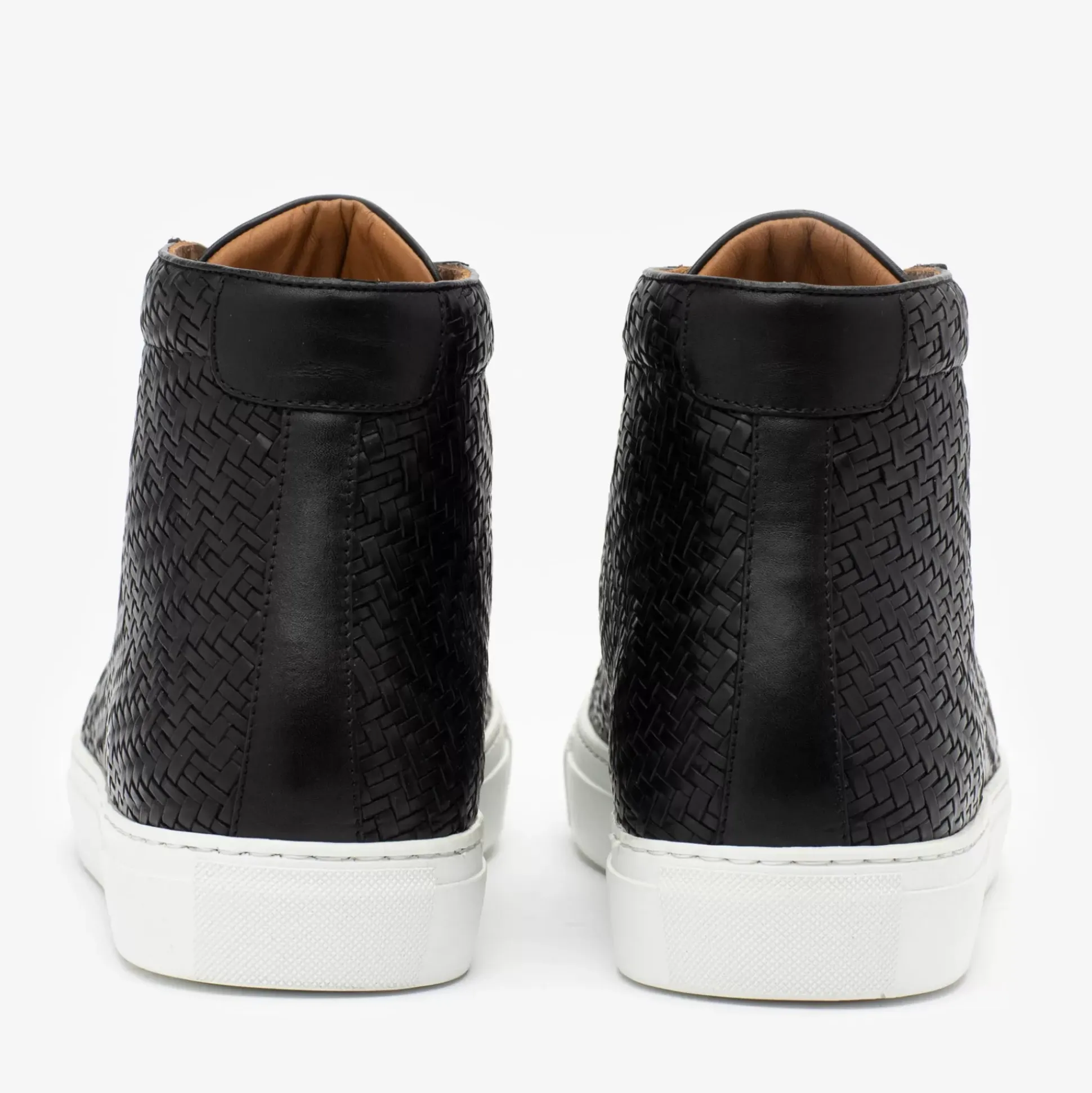 The Hightop Sneaker In Black Woven | Taft