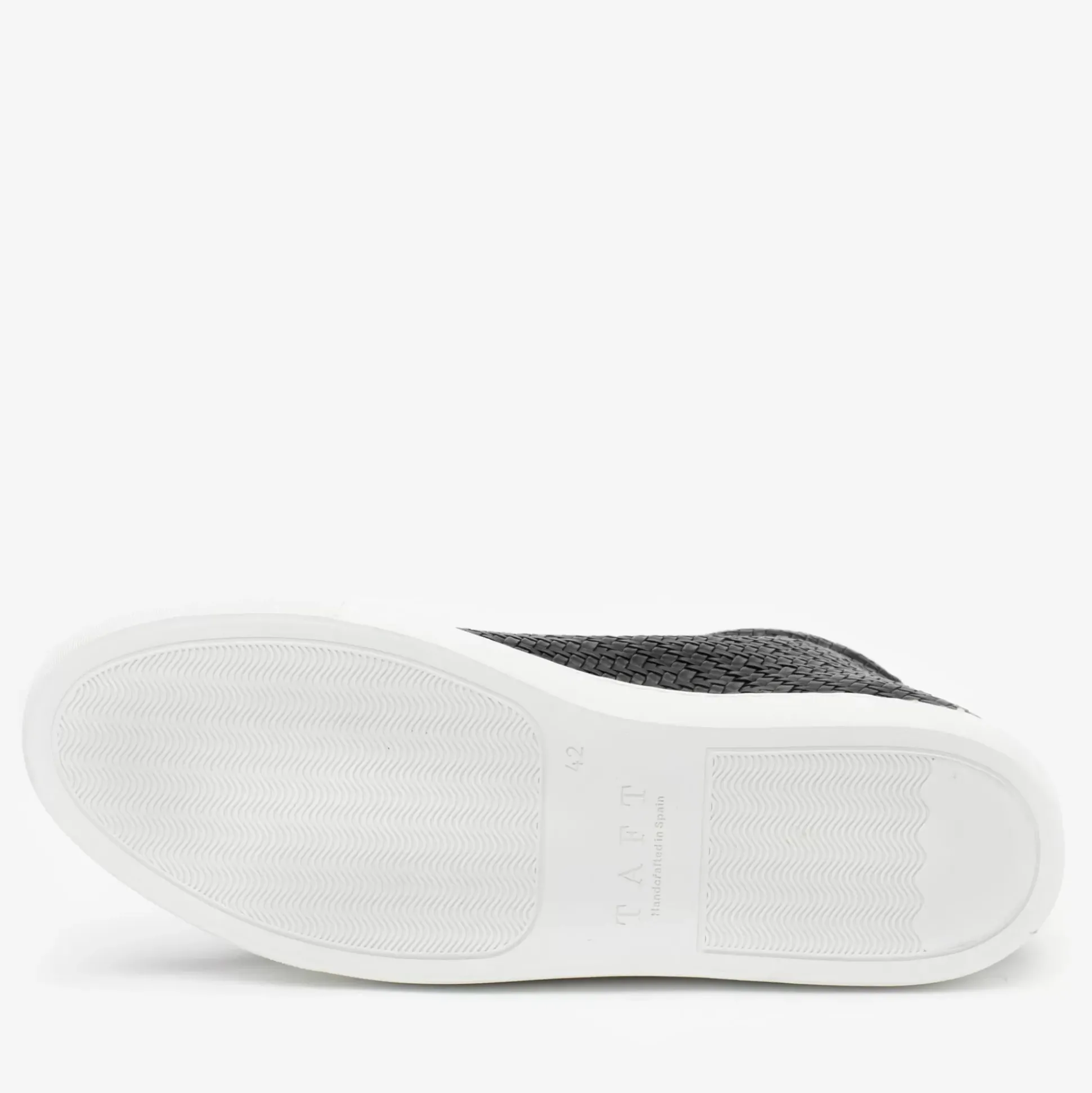 The Hightop Sneaker In Black Woven | Taft