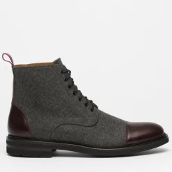 The Jack Boot - Grey / Oxblood Leather | Taft
