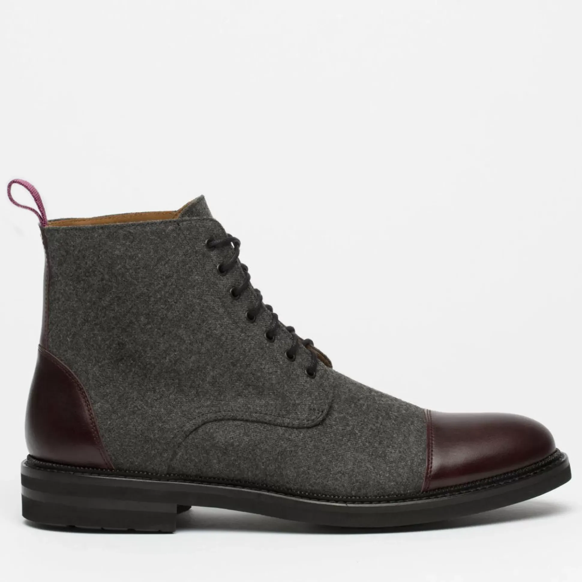 The Jack Boot - Grey / Oxblood Leather | Taft