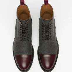The Jack Boot - Grey / Oxblood Leather | Taft