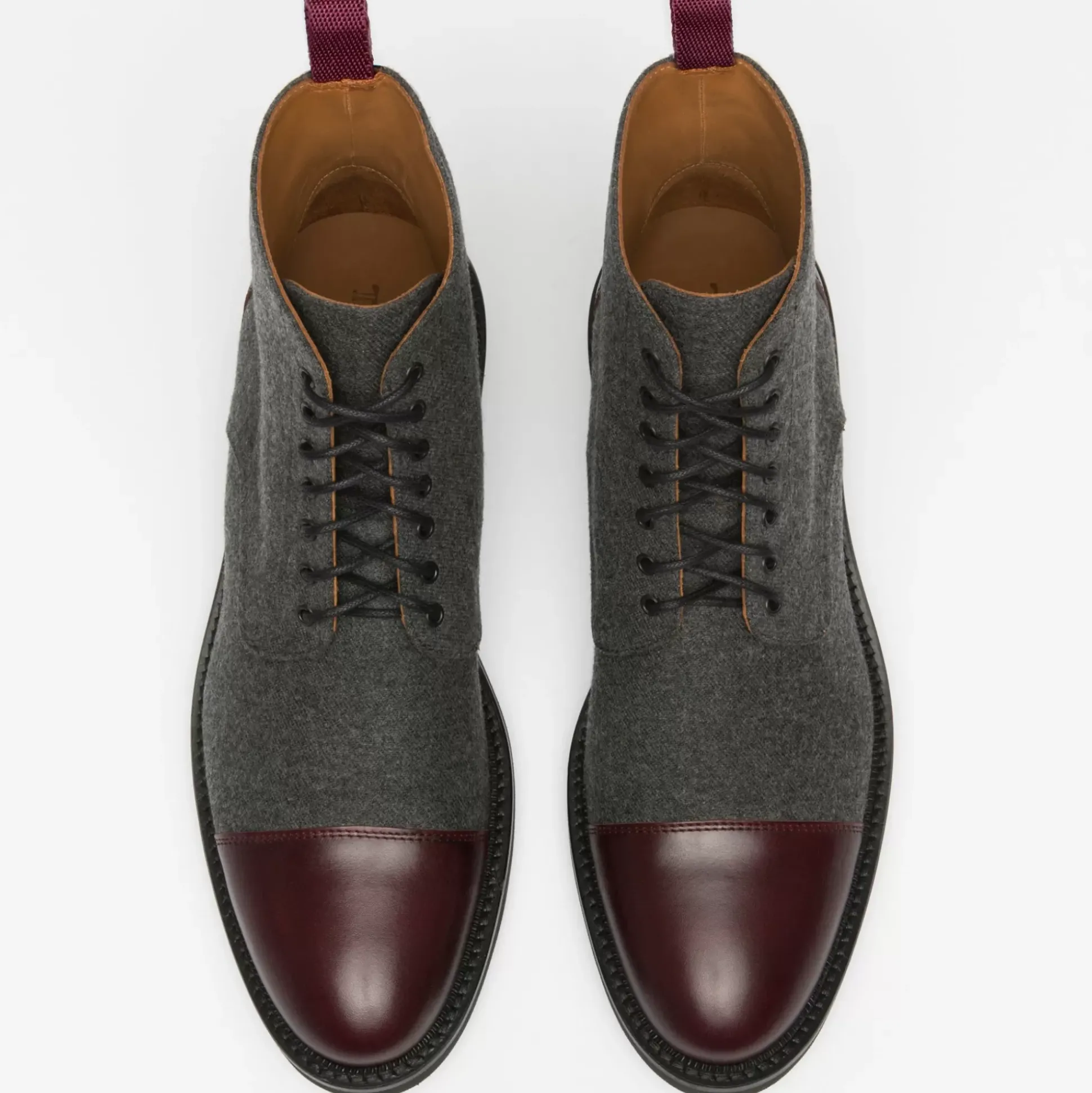 The Jack Boot - Grey / Oxblood Leather | Taft