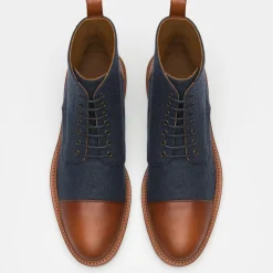 The Jack Boot In Navy - Ankle Boots | Taft