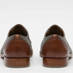 The Jack Shoe - Grey/Brown Leather Shoes | Taft