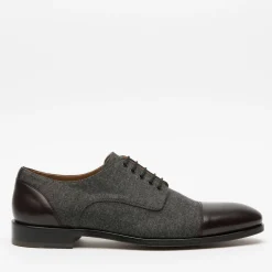 The Jack Shoe In Grey/Oxblood Leather | Taft