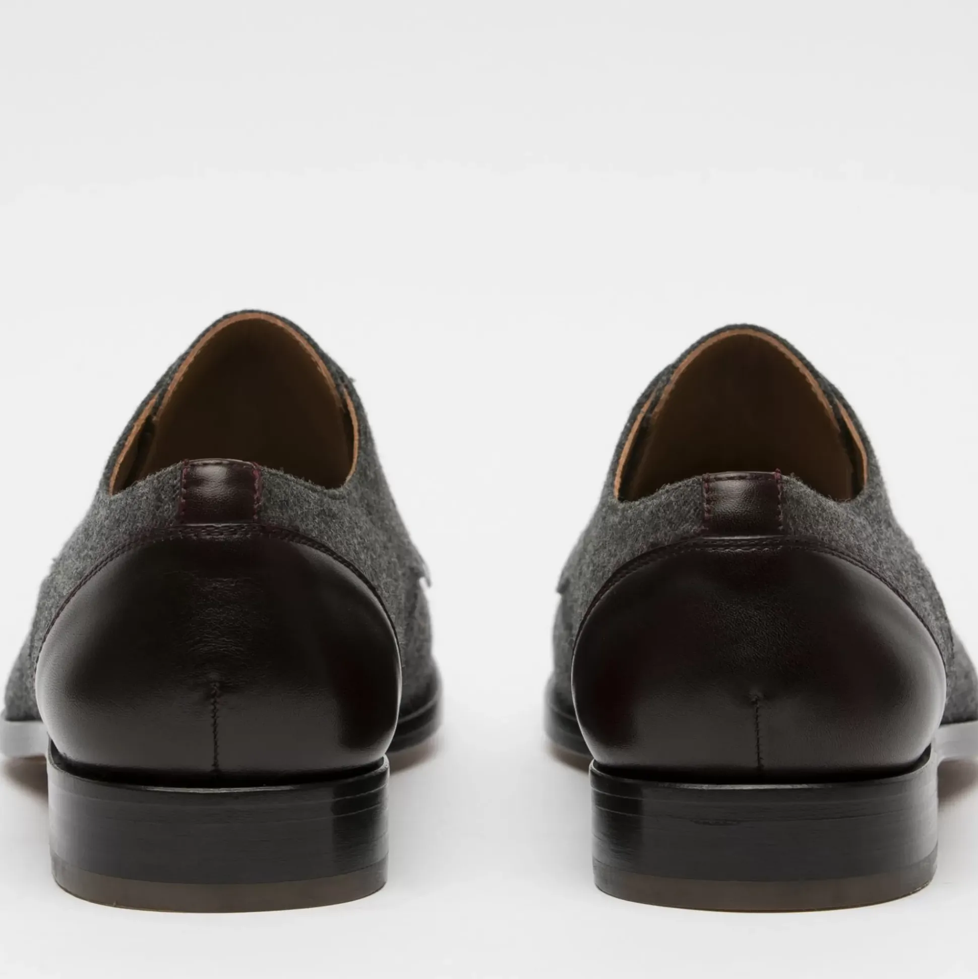 The Jack Shoe In Grey/Oxblood Leather | Taft
