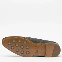 The Jack Shoe In Grey/Oxblood Leather | Taft
