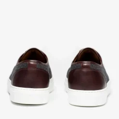The Jack Sneaker In Grey/Oxblood - Wool Sneakers | Taft