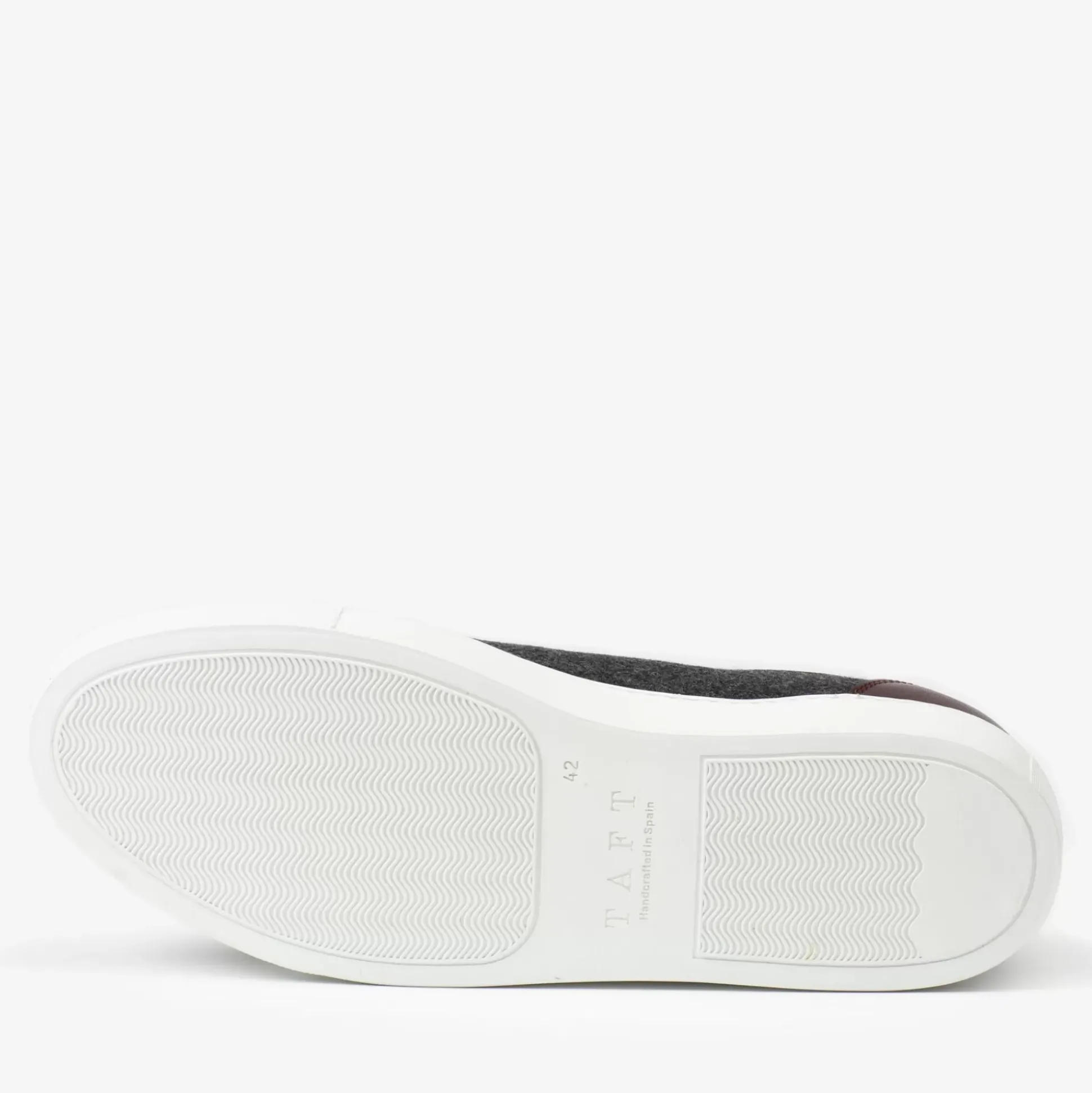 The Jack Sneaker In Grey/Oxblood - Wool Sneakers | Taft
