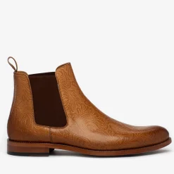 The Jude Boot In Honey Floral - Full Grain Leather | Taft