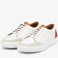 The Klay Sneaker - Red/White Leather Sneakers | Taft