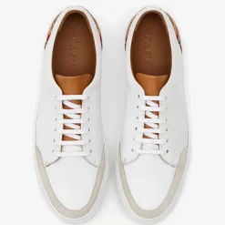 The Klay Sneaker - Red/White Leather Sneakers | Taft