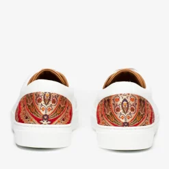 The Klay Sneaker - Red/White Leather Sneakers | Taft