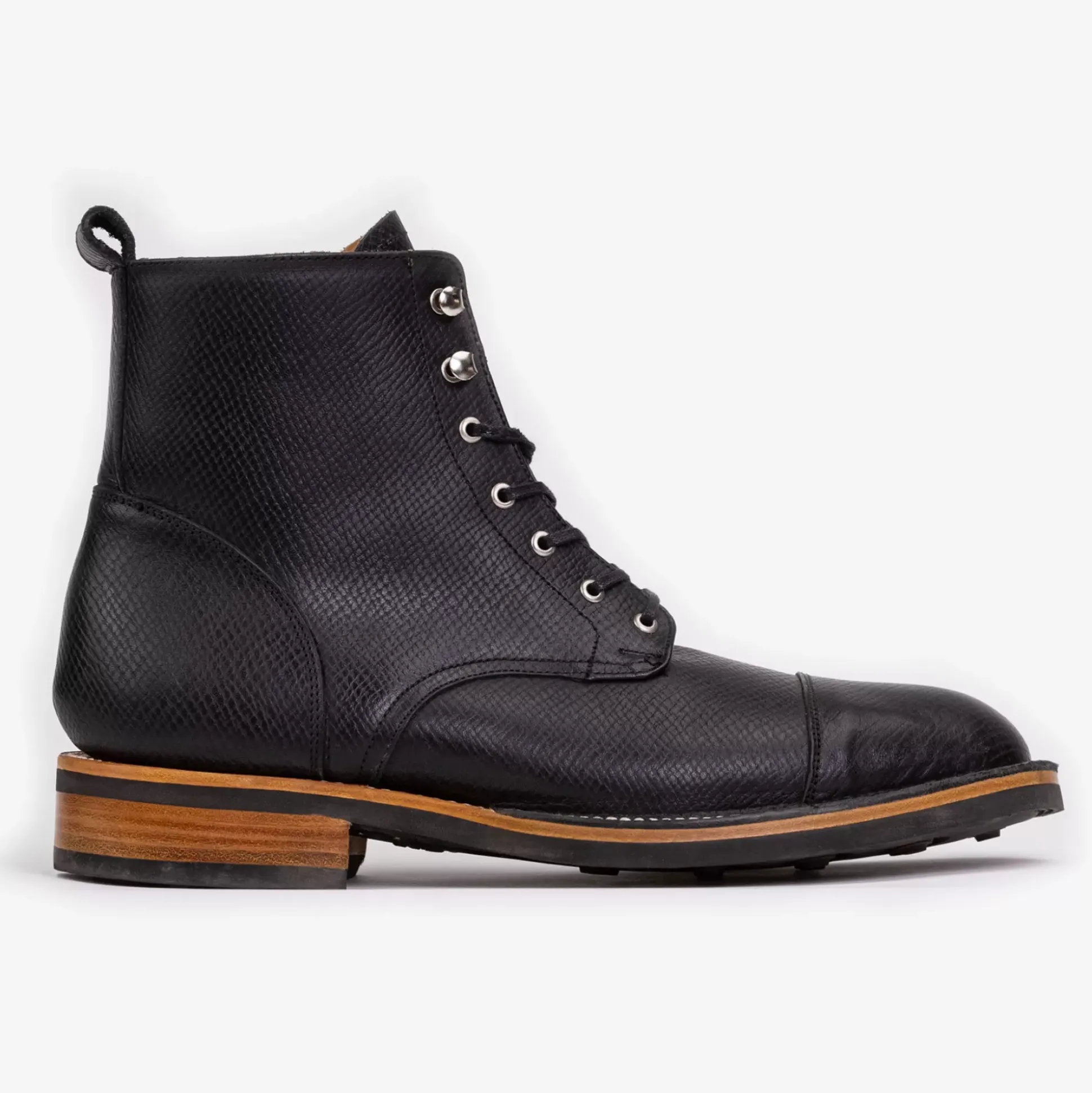 The Legacy Boot In Black Hatch - Reindeer Leather | Taft