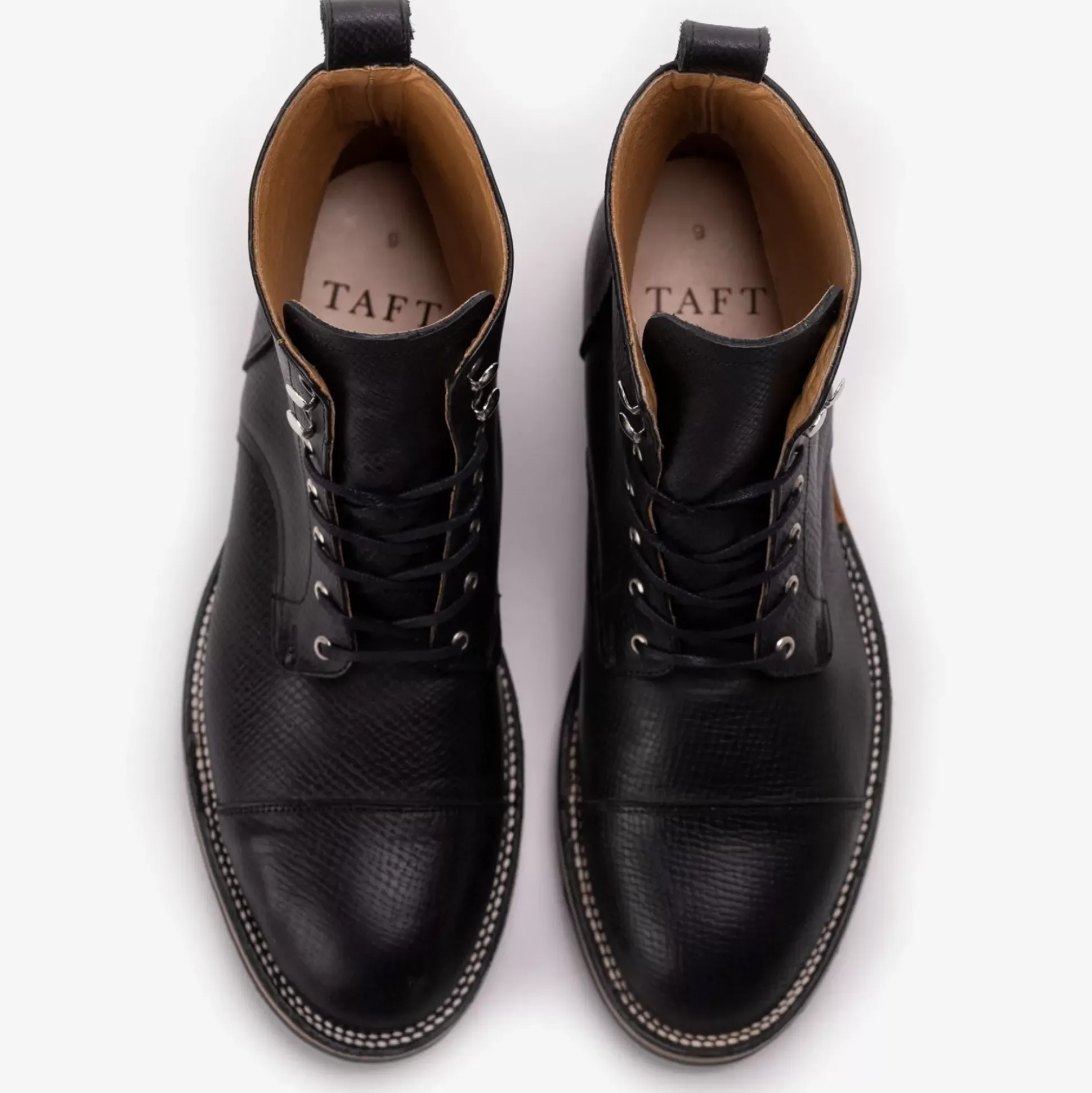 The Legacy Boot In Black Hatch - Reindeer Leather | Taft