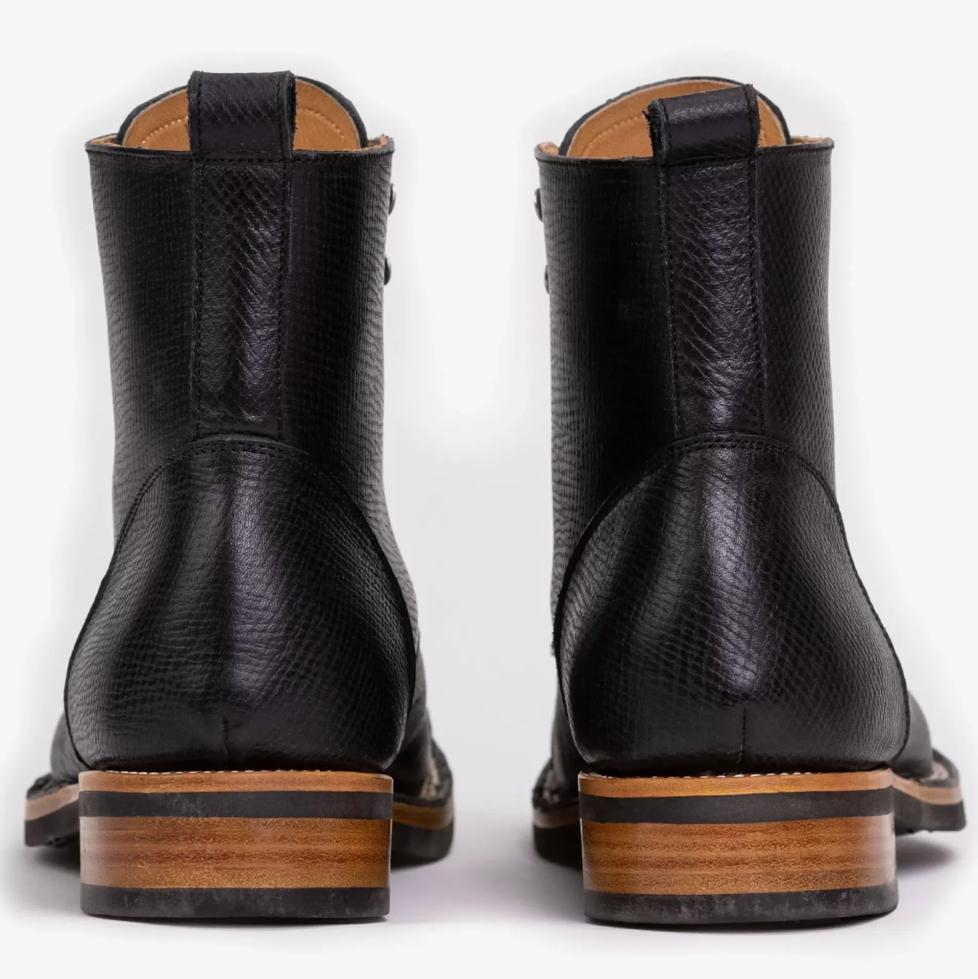 The Legacy Boot In Black Hatch - Reindeer Leather | Taft