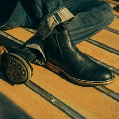 The Legion Boot In Black Bison Leather | Taft