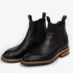 The Legion Boot In Black Bison Leather | Taft