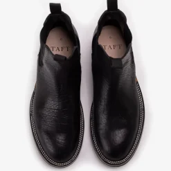 The Legion Boot In Black Bison Leather | Taft