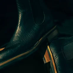 The Legion Boot In Black Bison Leather | Taft