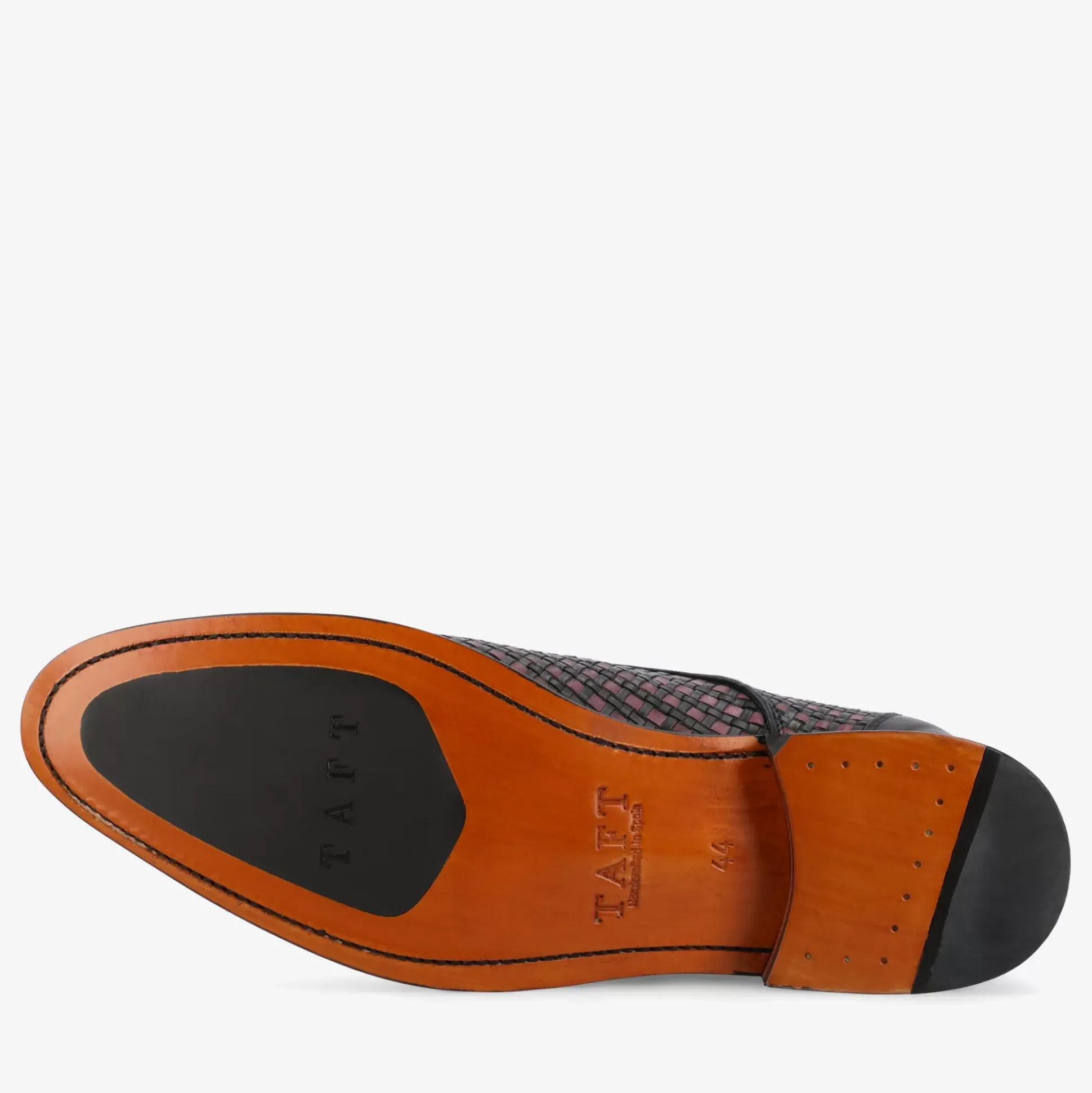 The Lucca Double Monk Strap Shoe In Black Woven | Taft