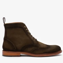 The Mack Boot In Olive - Suede Combat Boots | Taft