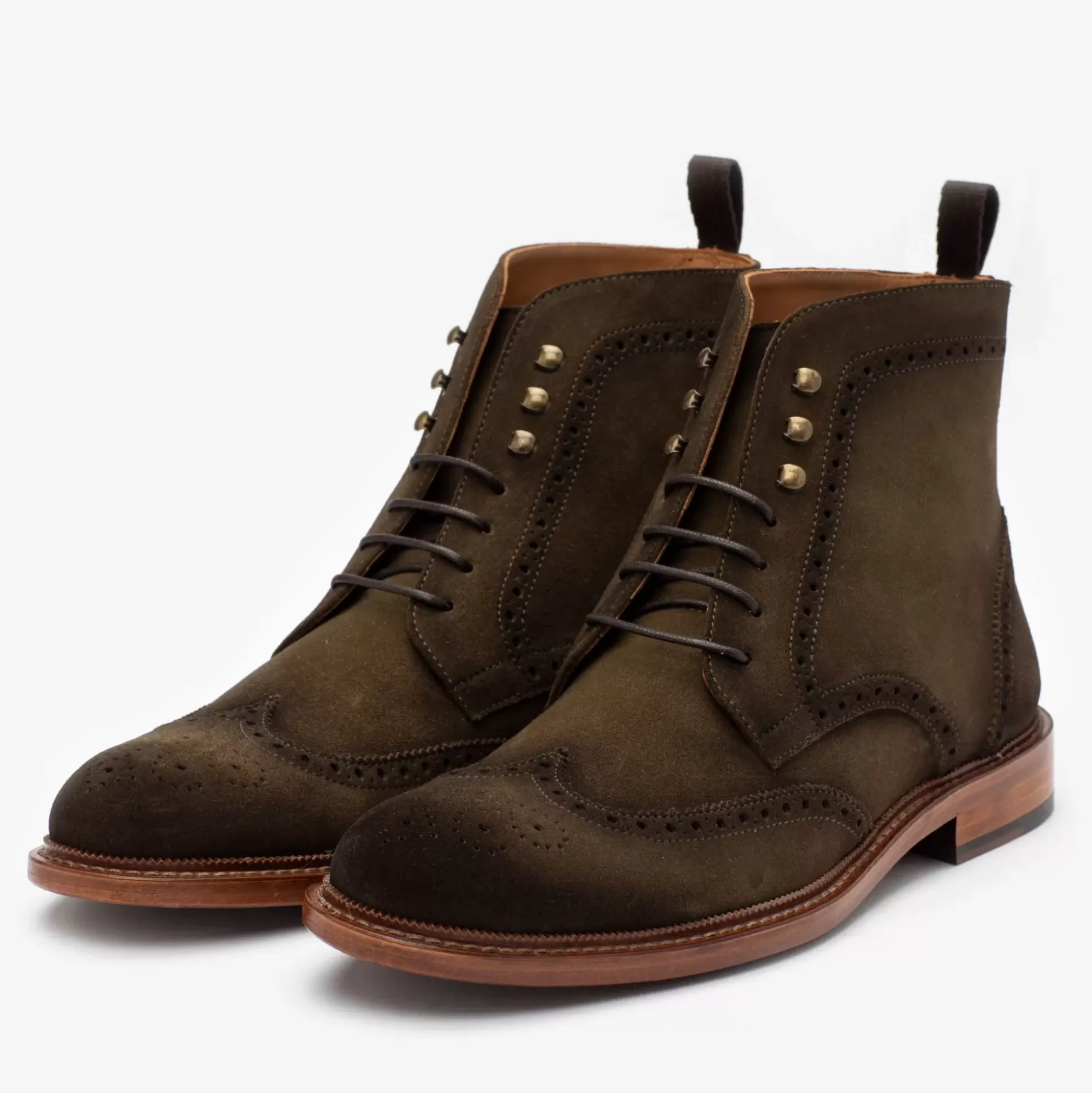 The Mack Boot In Olive - Suede Combat Boots | Taft