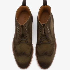 The Mack Boot In Olive - Suede Combat Boots | Taft