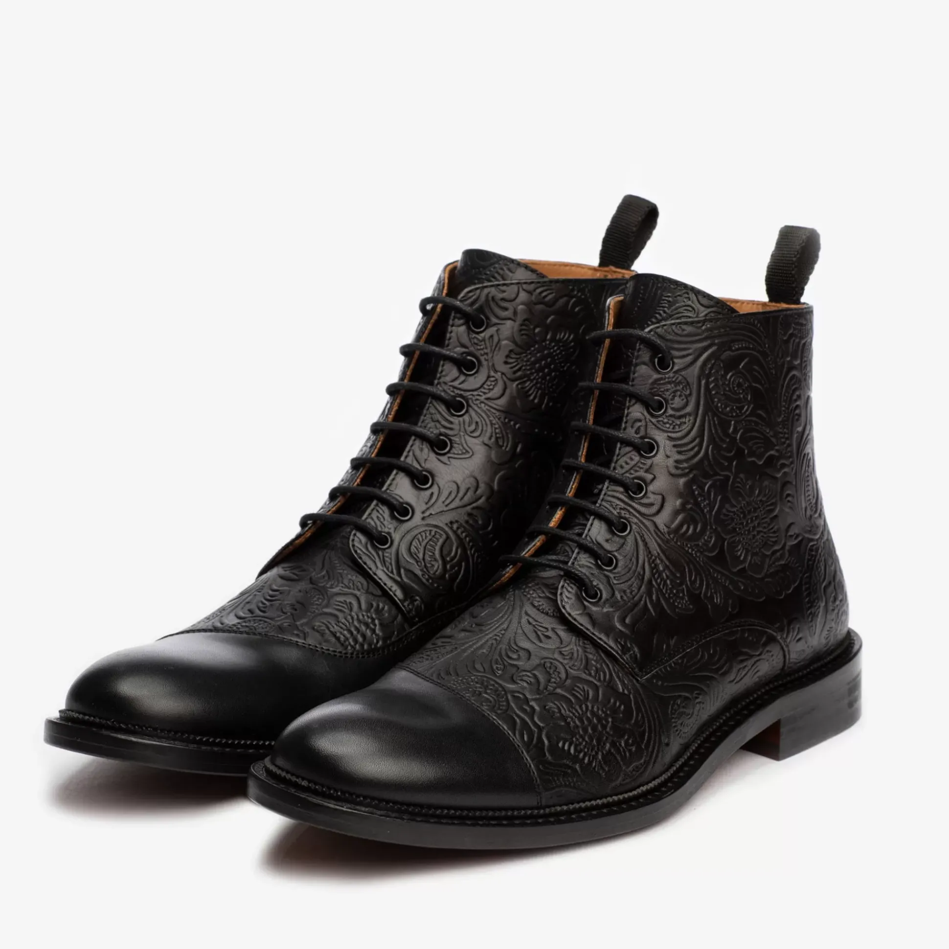 The Paris Boot In Black Floral - Ankle Boots | Taft