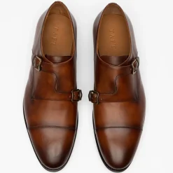 The Prince Shoe In Coffee - Double Monk Strap Shoes | Taft