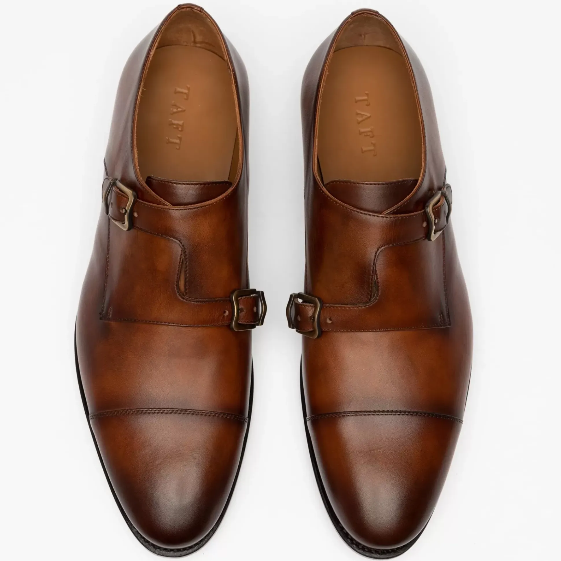 The Prince Shoe In Coffee - Double Monk Strap Shoes | Taft