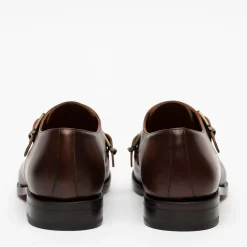 The Prince Shoe In Coffee - Double Monk Strap Shoes | Taft